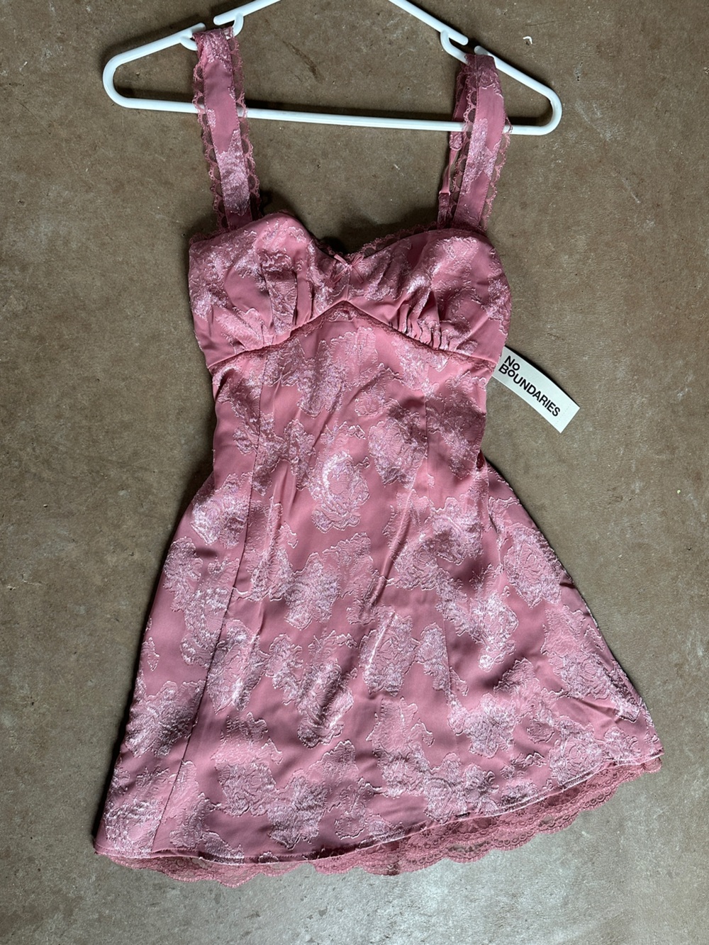 Pink open back dress